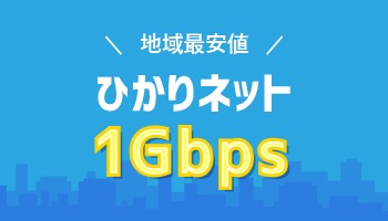 1Gbpsで地域最安値に挑戦